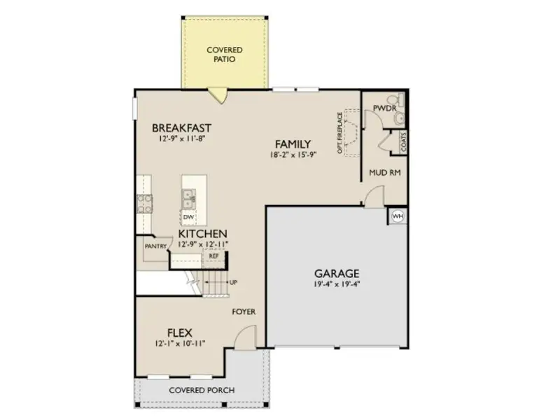 2D floor plan layout of this home in Langston Reserve, Cartersville, GA (Image 5). 2D floor plan layout of this home in Langston Reserve, Cartersville, GA (Image 5).