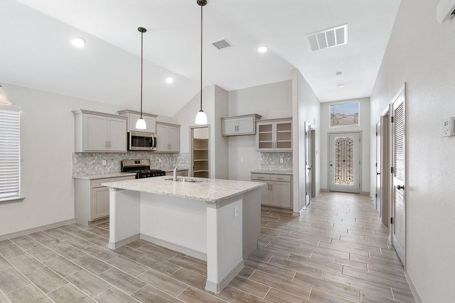 Representative furnished interior of a home built from the Rose- 1941SSC by Saratoga Homes in Paseo Del Este, El Paso (Image 3).