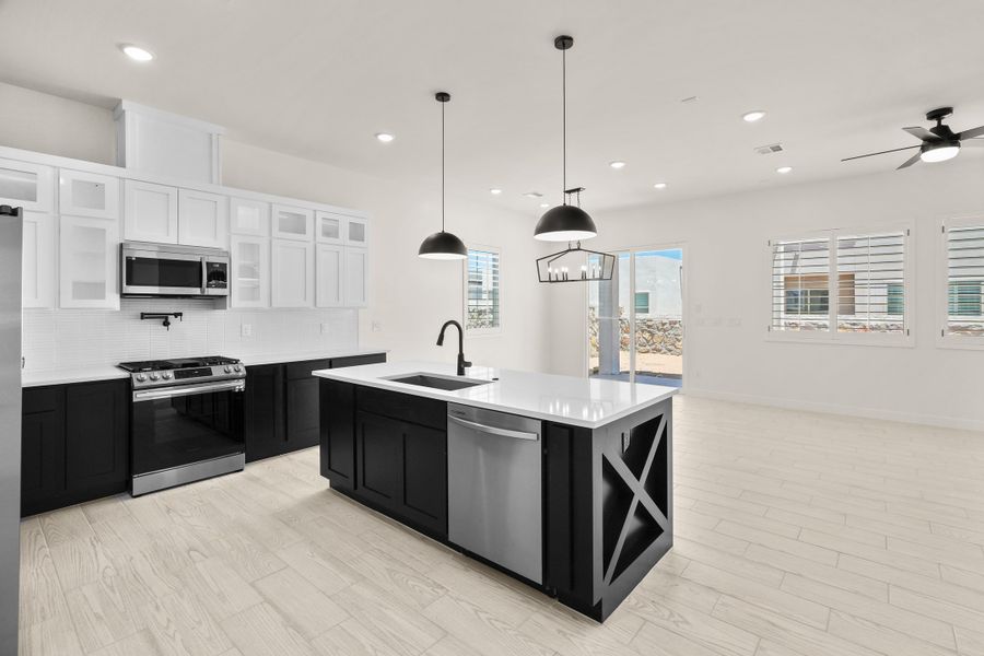 Furnished interior view inside a new home in Gateway Estates, El Paso (Image 3). Furnished interior view inside a new home in Gateway Estates, El Paso (Image 3).