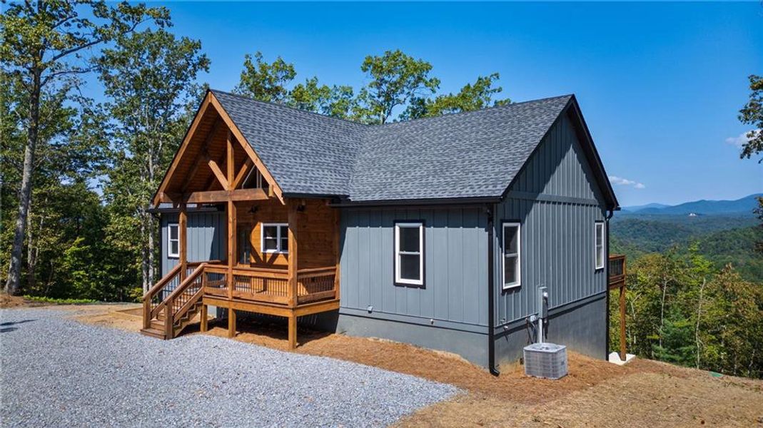 Front exterior of a new home in , Ellijay, GA, highlighting curb appeal (Image 25).