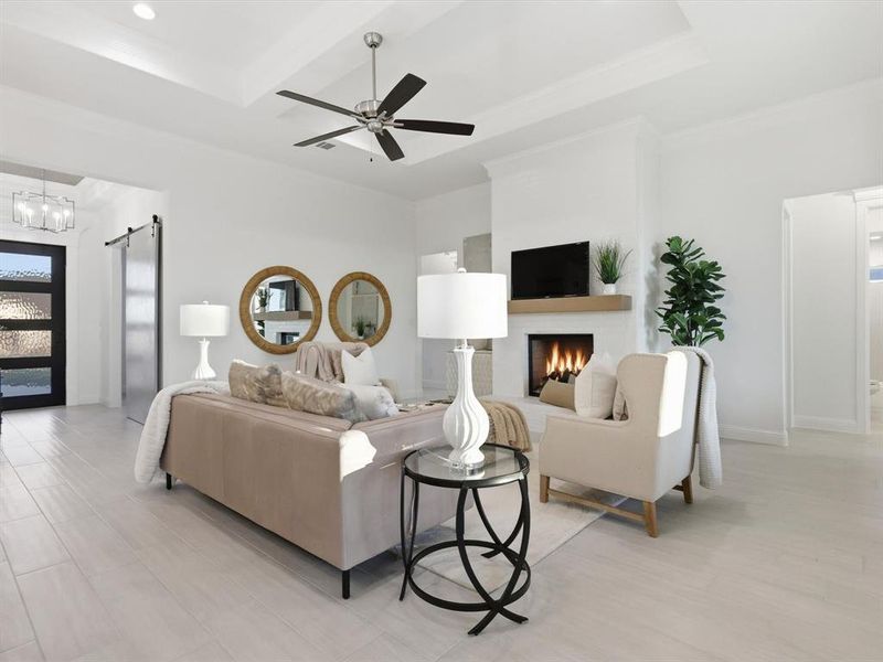 Furnished interior view inside a new home in , Azle (Image 27).