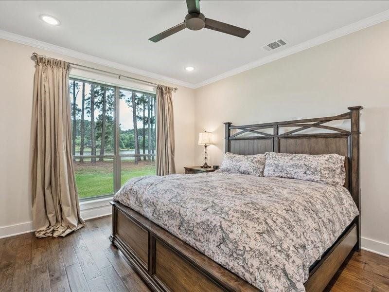 Bedroom facing the water.