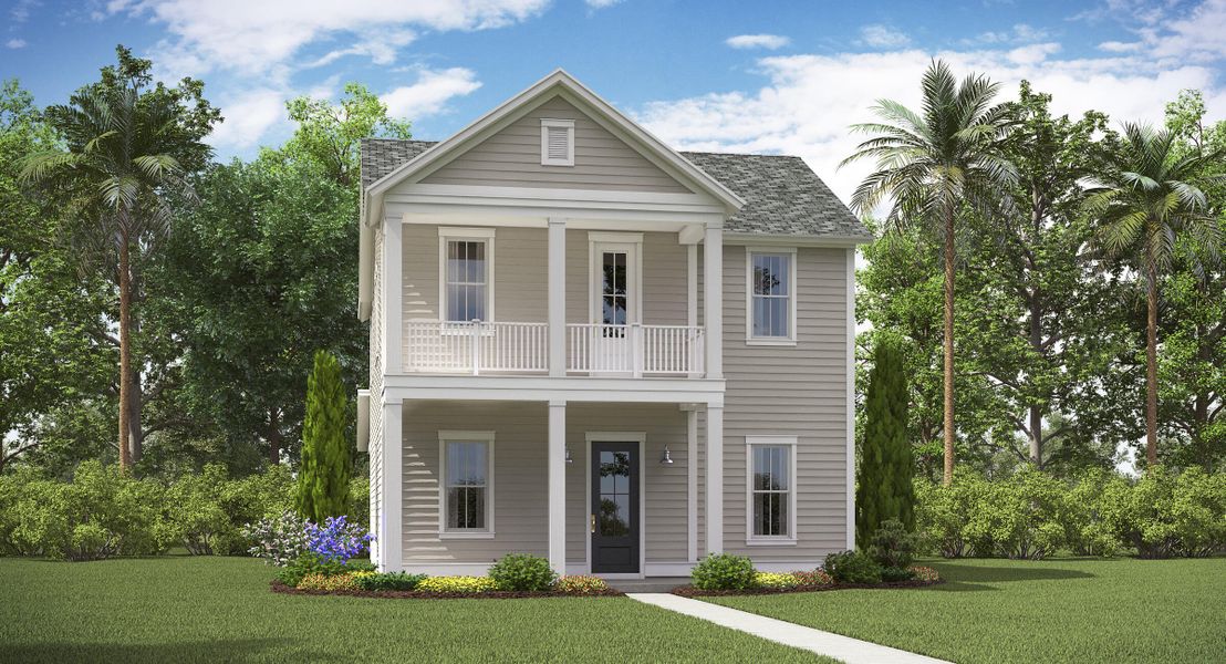 Front exterior of a new home in Carnes Crossroads, Summerville, SC, highlighting curb appeal (Image 1). Front exterior of a new home in Carnes Crossroads, Summerville, SC, highlighting curb appeal (Image 1).