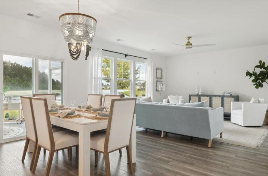 Furnished interior view inside a new home in Sweetgrass at Summers Corner, Summerville (Image 27).