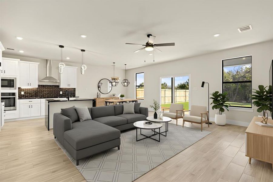 Furnished interior view inside a new home in , Granbury (Image 11). Furnished interior view inside a new home in , Granbury (Image 11).