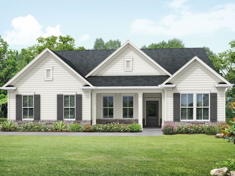 Representative exterior photo of a completed home built from the The Rosewood by My Home Communities in Legends at Old Monroe, Monroe, GA (Image 6).