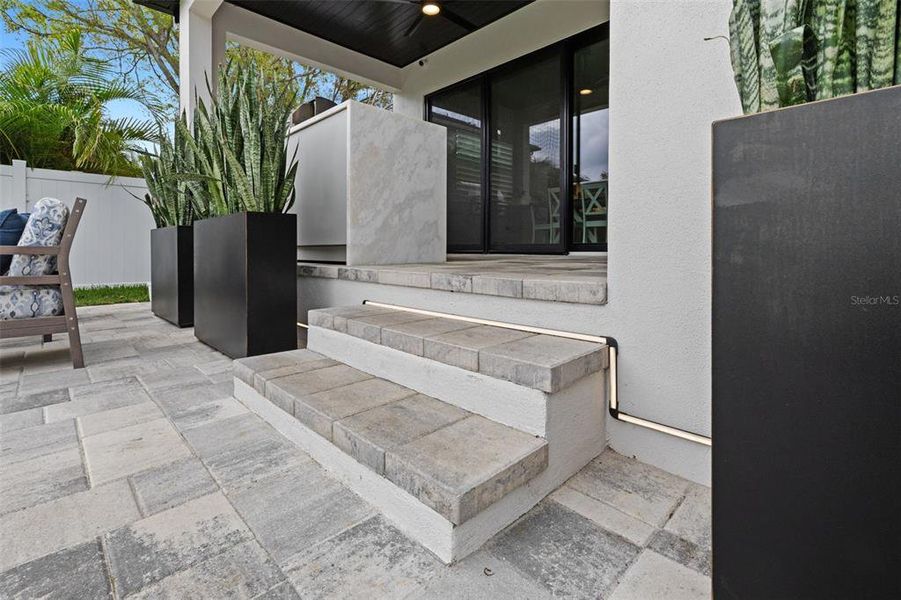 Exterior details and patio area of a home in , Tampa (Image 37).