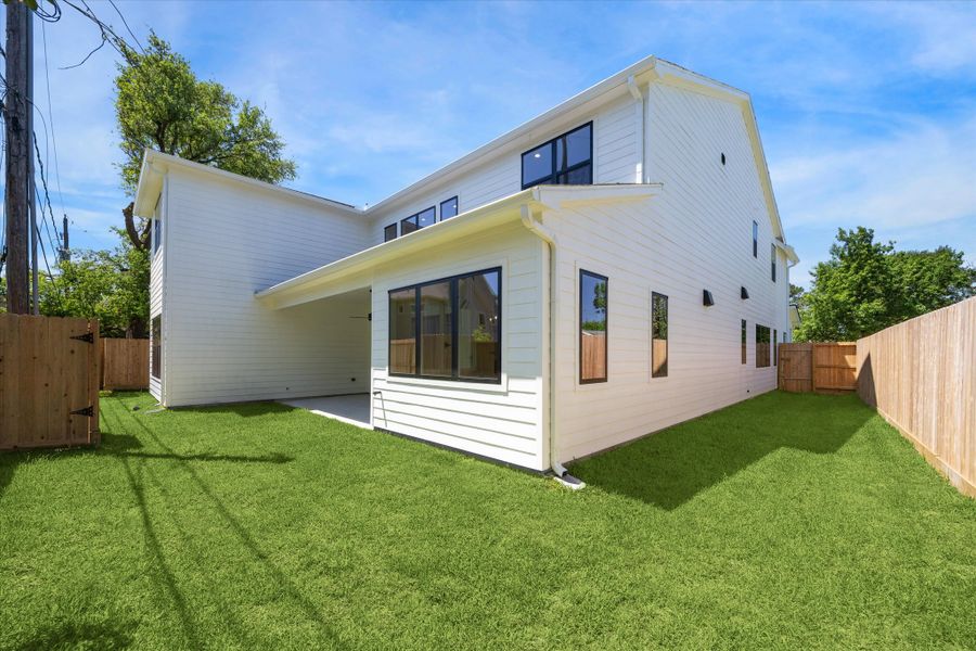 Exterior details and patio area of a home in , Houston (Image 2). Exterior details and patio area of a home in , Houston (Image 2).