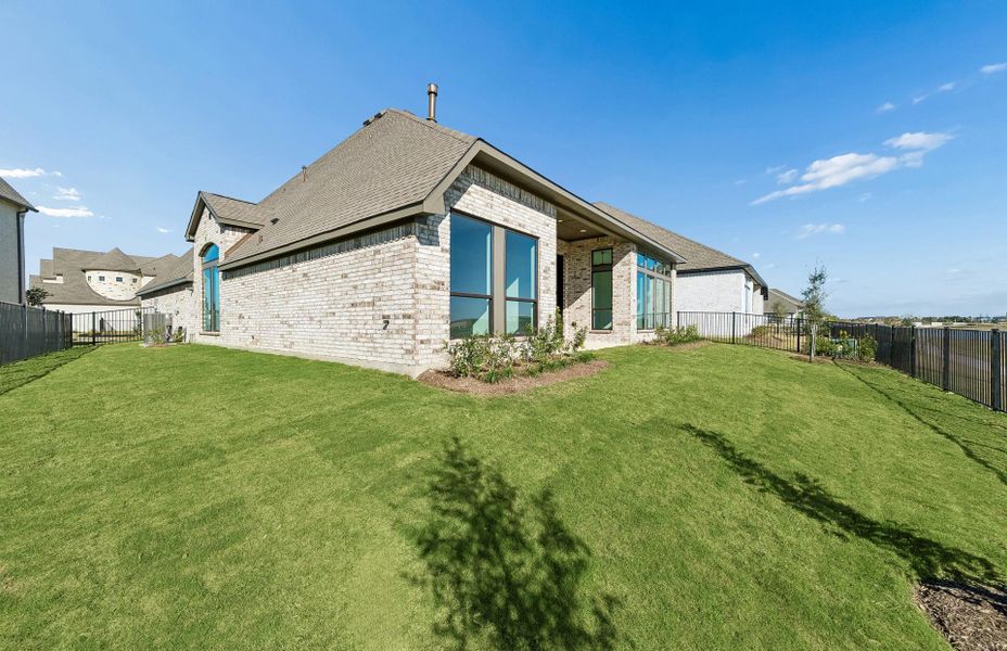 Exterior details and patio area of a home in Bridgeland 60′, Cypress (Image 25).