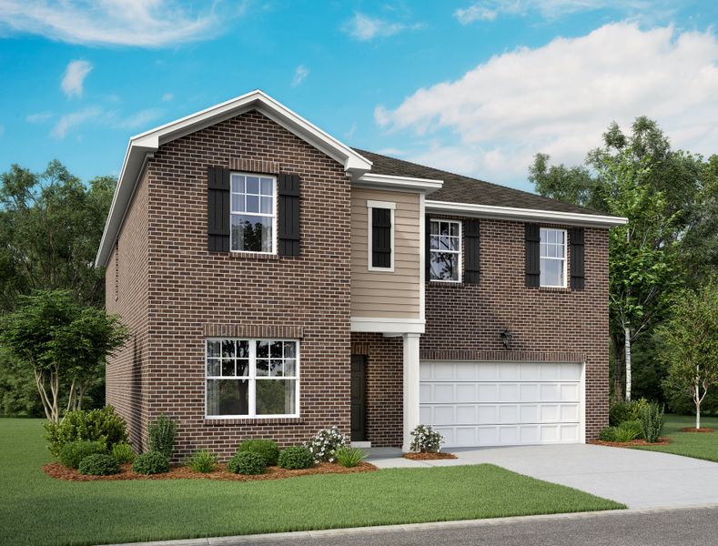 Representative exterior photo of a completed home built from the Galileo by Starlight Homes in Ranch at Duck Creek, Fort Worth, TX (Image 1). Representative exterior photo of a completed home built from the Galileo by Starlight Homes in Ranch at Duck Creek, Fort Worth, TX (Image 1).