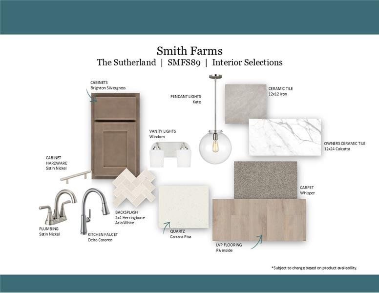 Sample of building materials used in homes in Smith Farms, Murfreesboro (Image 42).