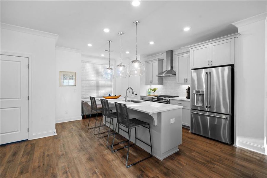 Furnished interior view inside a new home in Brackley Townhomes, Cumming (Image 42). Furnished interior view inside a new home in Brackley Townhomes, Cumming (Image 42).