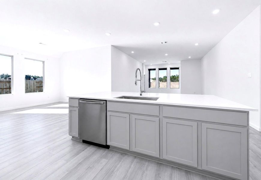 Furnished interior view inside a new home in The Trails, New Caney (Image 6).