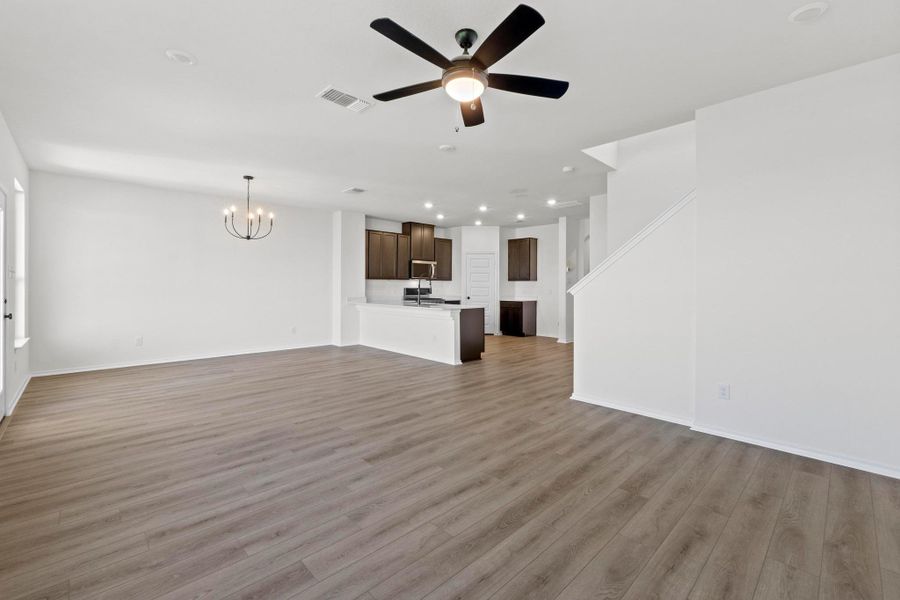 Spacious, unfurnished interior of a new home in Salerno - Heritage Collection, Round Rock (Image 12). Spacious, unfurnished interior of a new home in Salerno - Heritage Collection, Round Rock (Image 12).