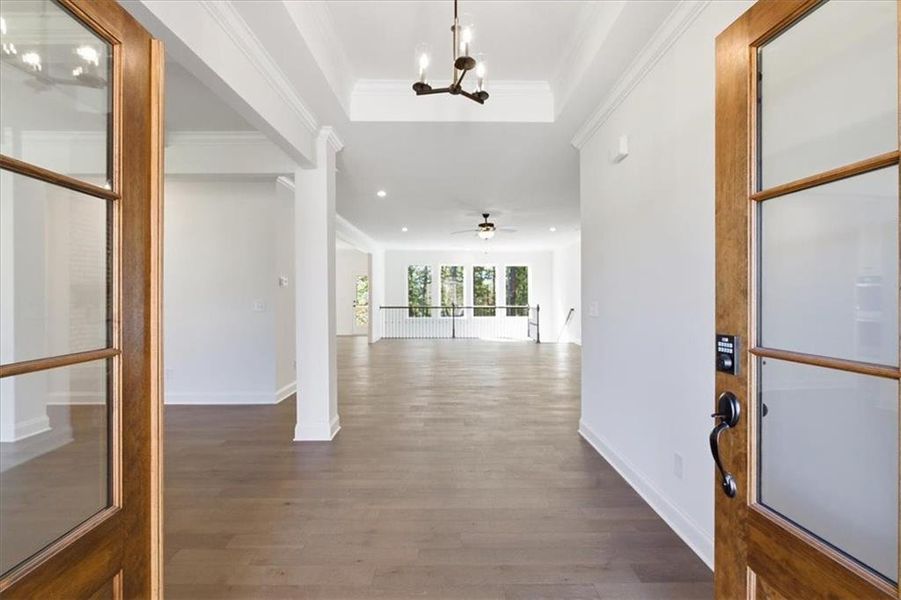 Spacious, unfurnished interior of a new home in The Estates at Hurricane Pointe, Douglasville (Image 29). Spacious, unfurnished interior of a new home in The Estates at Hurricane Pointe, Douglasville (Image 29).