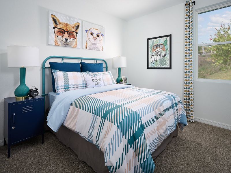 Bedroom in Acadia floorplan modeled at Lake Deer Estates