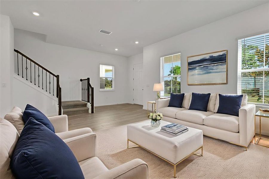 Furnished interior view inside a new home in Serenade at Ovation, Winter Garden (Image 11). Furnished interior view inside a new home in Serenade at Ovation, Winter Garden (Image 11).