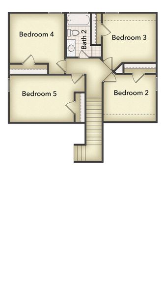 2D floor plan layout for the Bowie by Riverside Homebuilders in The Hollow, Ennis, TX (Image 4). 2D floor plan layout for the Bowie by Riverside Homebuilders in The Hollow, Ennis, TX (Image 4).