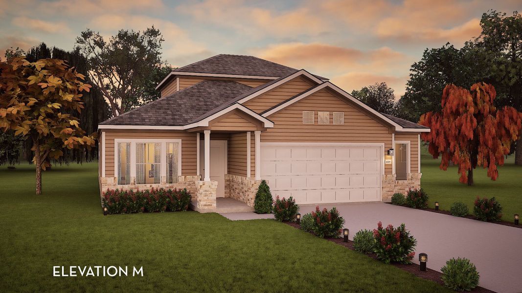 Representative exterior photo of a completed home built from the Brazos by CastleRock Communities in Swenson Heights, Seguin, TX (Image 2).