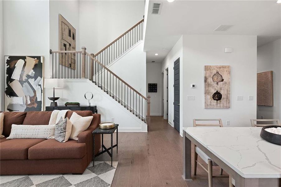 Furnished interior view inside a new home in East Harbor II at Chestatee, Dawsonville (Image 45).