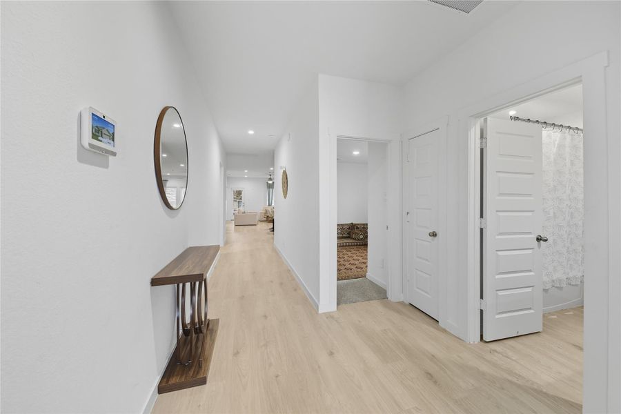 Furnished interior view inside a new home in Post Oak Pointe, Fresno (Image 16). Furnished interior view inside a new home in Post Oak Pointe, Fresno (Image 16).