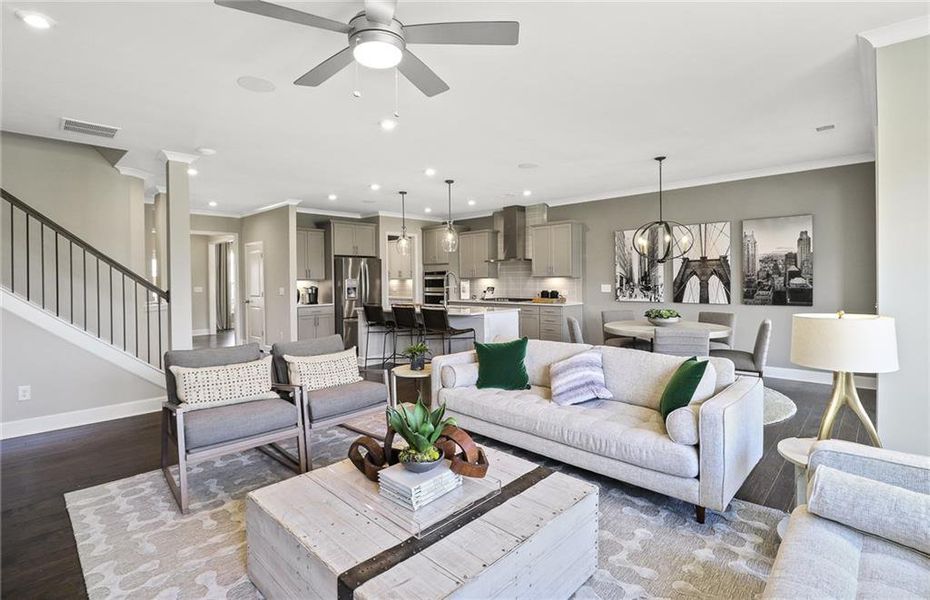 Furnished interior view inside a new home in Traditions of Braselton, Jefferson (Image 10). Furnished interior view inside a new home in Traditions of Braselton, Jefferson (Image 10).