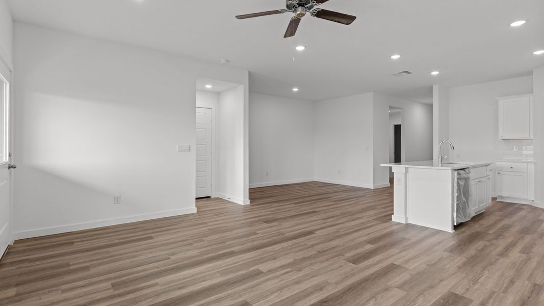 Representative unfurnished interior of a home built from the The Harris by D.R. Horton in Overlook West, Wolfforth (Image 10). Representative unfurnished interior of a home built from the The Harris by D.R. Horton in Overlook West, Wolfforth (Image 10).