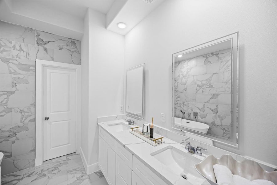 Furnished interior view inside a new home in , Houston (Image 11).