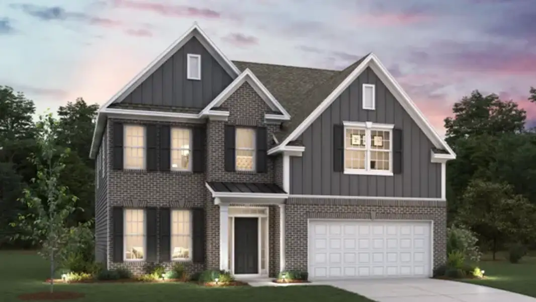 Representative exterior photo of a completed home built from the Fleetwood by D.R. Horton in Spring Ridge Reserve, Anderson, SC (Image 22). Representative exterior photo of a completed home built from the Fleetwood by D.R. Horton in Spring Ridge Reserve, Anderson, SC (Image 22).