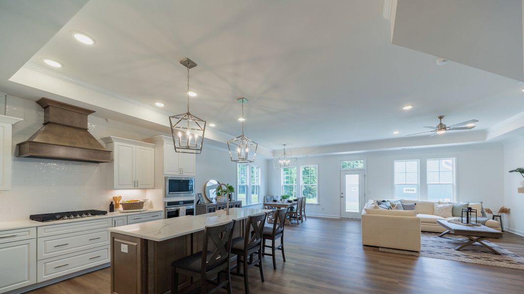 Furnished interior view inside a new home in The Villas at Pinewood, Asheboro (Image 10). Furnished interior view inside a new home in The Villas at Pinewood, Asheboro (Image 10).