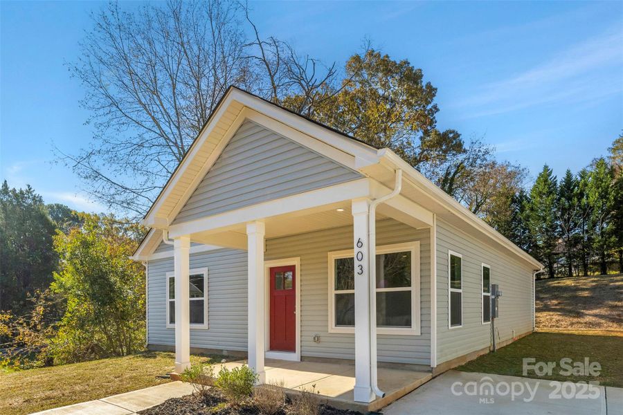 Exterior details and patio area of a home in , Spencer (Image 4).
