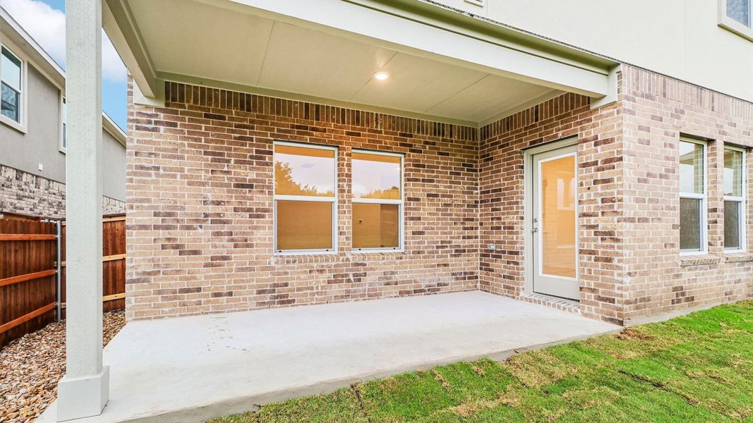 Exterior details and patio area of a home in Bar W Ranch, Leander (Image 4).