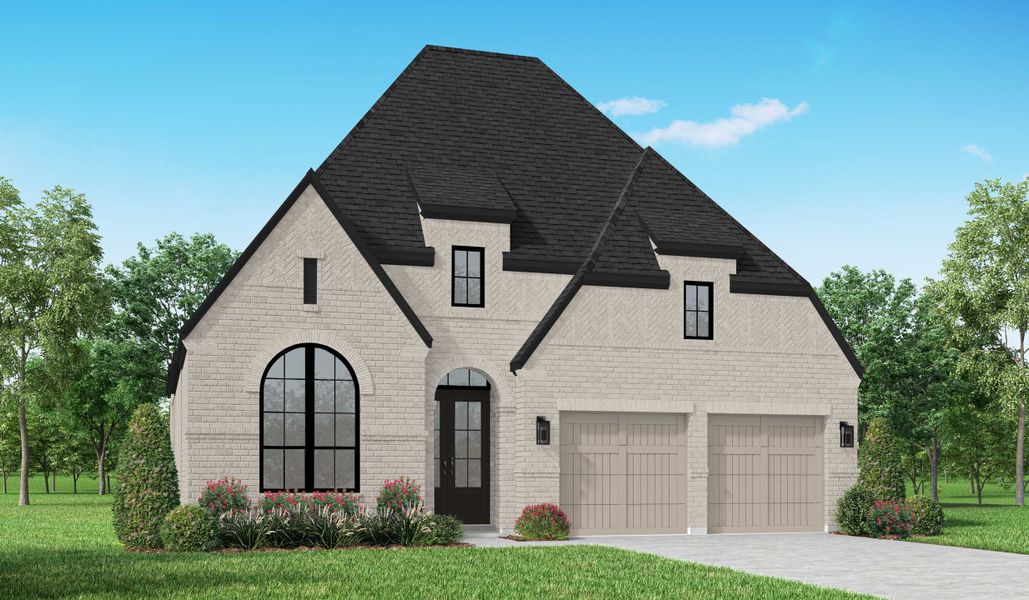 Representative exterior photo of a completed home built from the 564 Plan by Highland Homes in Star Trail: 55ft. lots, Prosper, TX (Image 15).