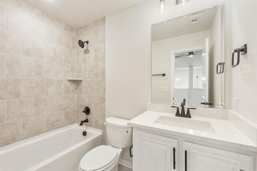 Furnished interior view inside a new home in Woodstone, Providence Village (Image 6). Furnished interior view inside a new home in Woodstone, Providence Village (Image 6).