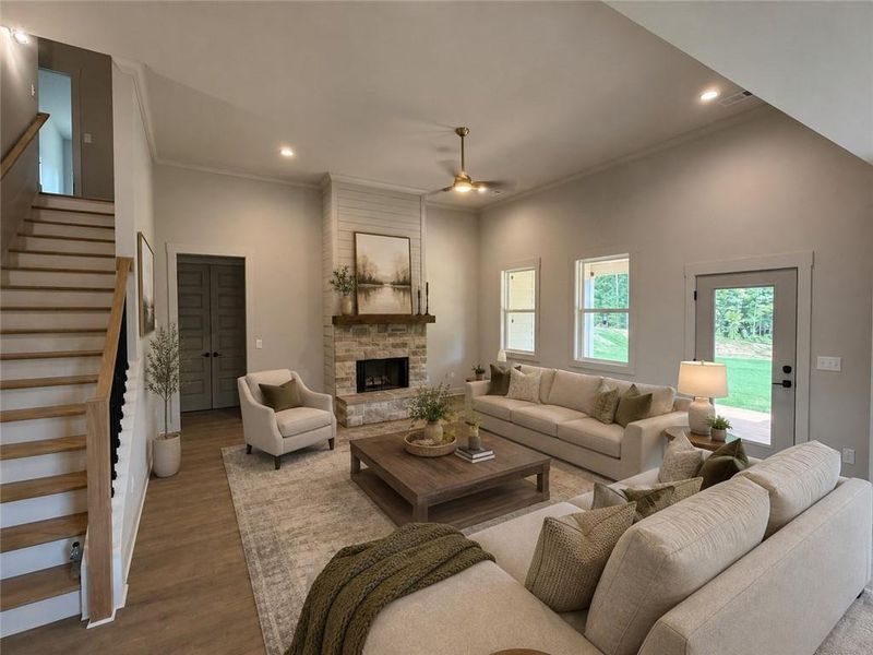 Furnished interior view inside a new home in , Greensboro (Image 9). Furnished interior view inside a new home in , Greensboro (Image 9).