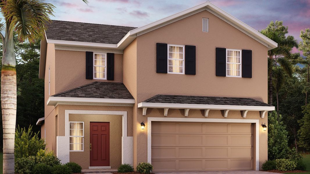 Representative exterior photo of a completed home built from the Gasparilla by Risewell Homes in Preservation Pointe, Davenport, FL (Image 20).
