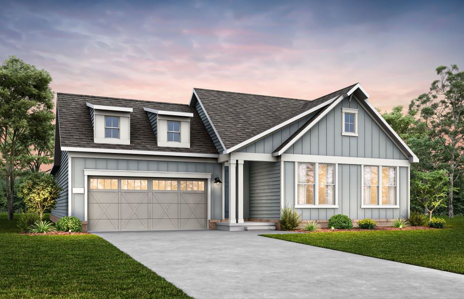 Representative exterior photo of a completed home built from the Boling by Pulte Homes in Indigo Bay, Myrtle Beach, SC (Image 12). Representative exterior photo of a completed home built from the Boling by Pulte Homes in Indigo Bay, Myrtle Beach, SC (Image 12).