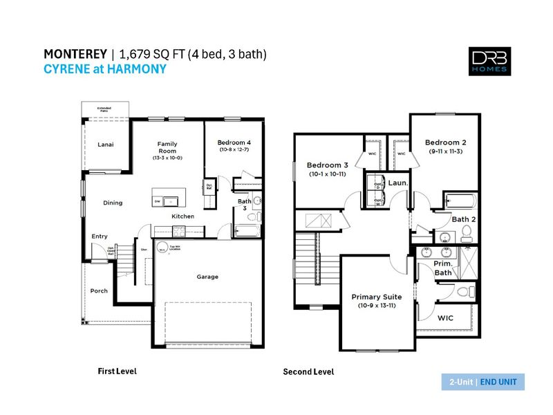 2D floor plan layout of this home in Cyrene at Harmony, St. Cloud, FL (Image 5).