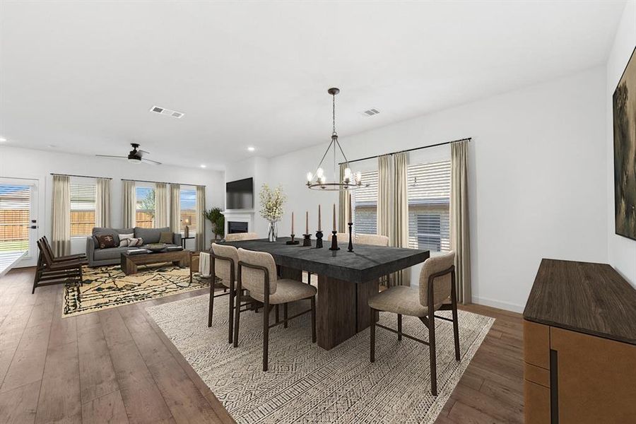 Furnished interior view inside a new home in Aspire at Noble Ridge, Howe (Image 15). Furnished interior view inside a new home in Aspire at Noble Ridge, Howe (Image 15).