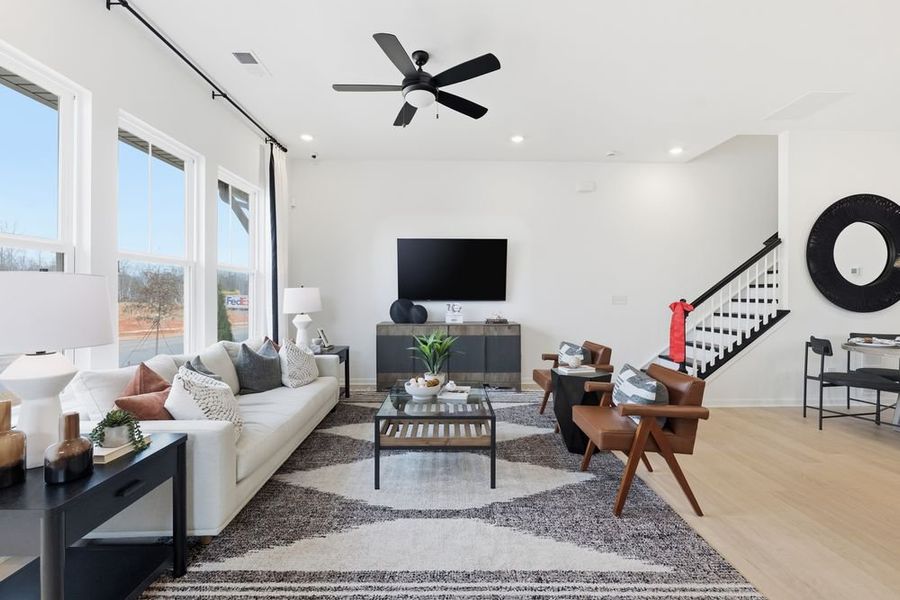 Furnished interior view inside a new home in Terraces at the Exchange, Indian Land (Image 7).