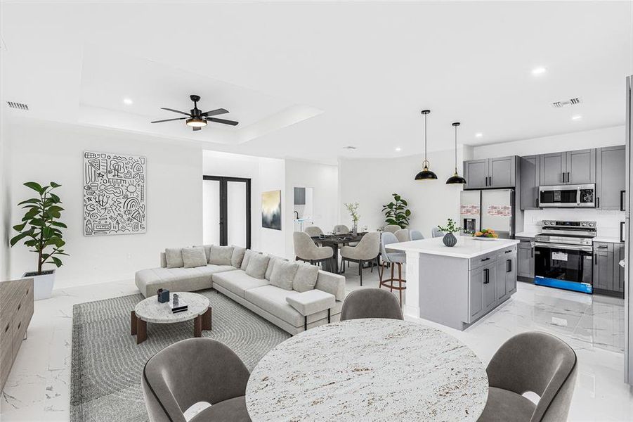 Furnished interior view inside a new home in , Cape Coral (Image 7).