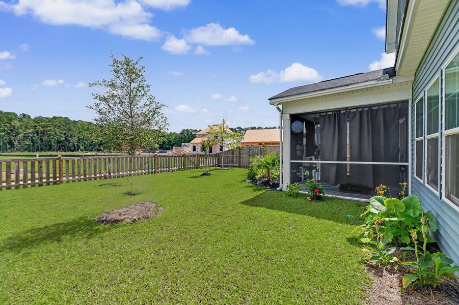 Exterior details and patio area of a home in Six Oaks, Summerville (Image 28).