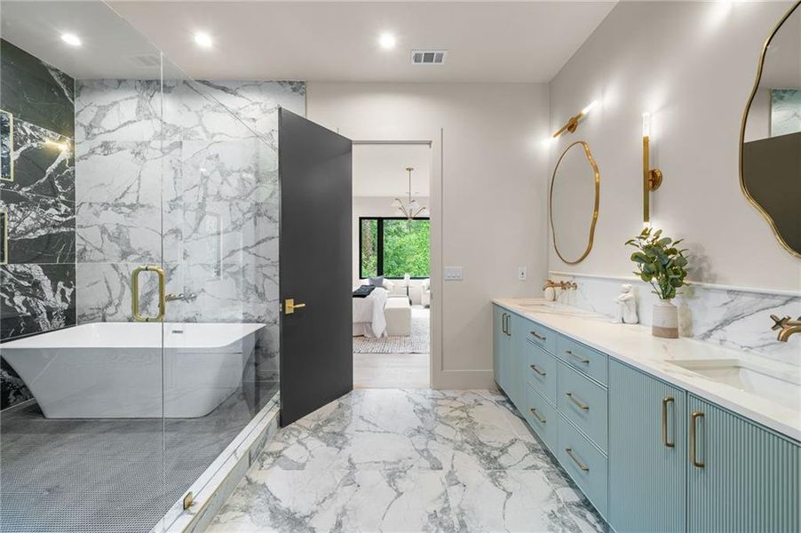 Furnished interior view inside a new home in , Atlanta (Image 41).