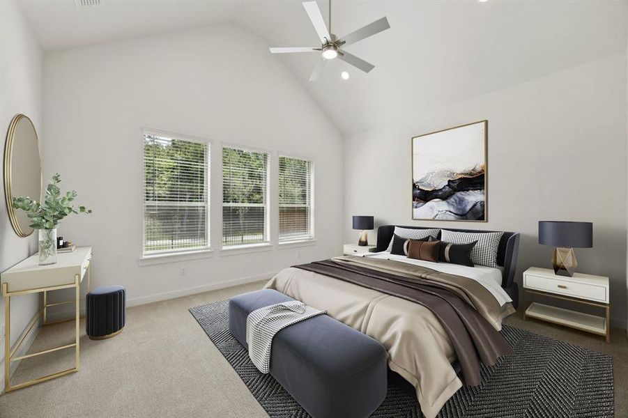 Primary Suite in the Monet II home plan by Trophy Signature Homes – REPRESENTATIVE PHOTO