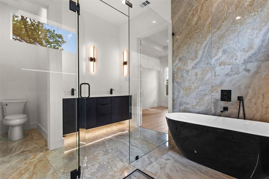 Furnished interior view inside a new home in , Dallas (Image 11).