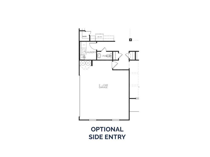 2D floor plan layout for the The Newburgh by Stephen Elliott Homes in Oak Mountain View, Carrollton, GA (Image 4).