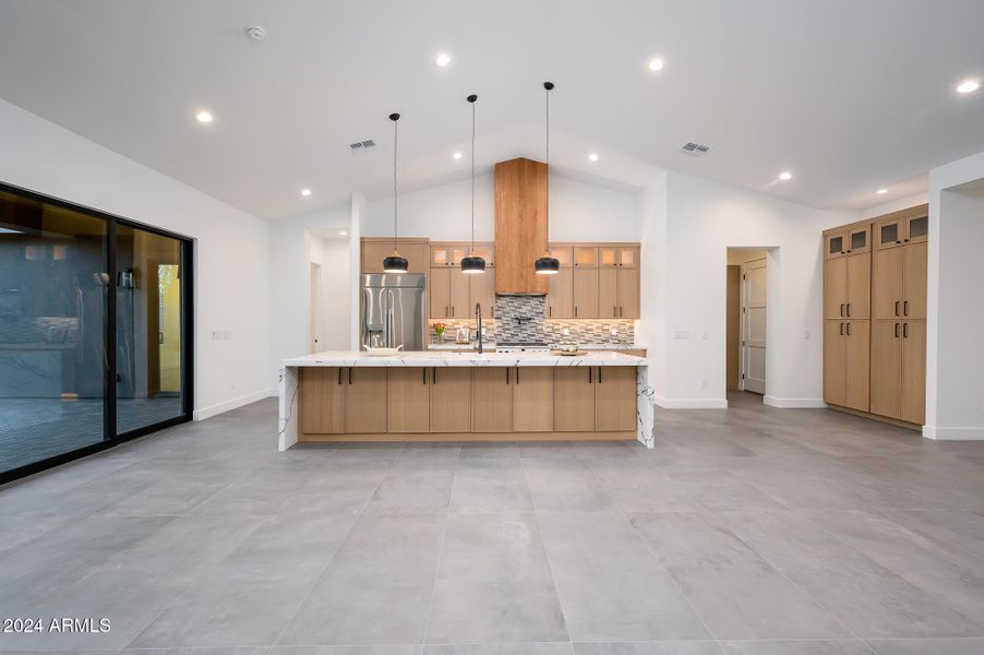 Full View of Kitchen with Side Pantry