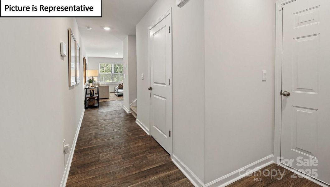 Long foyer upon entry from front door