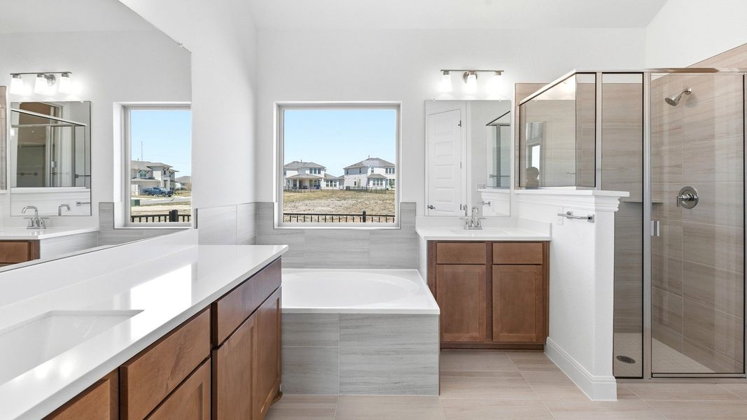 Furnished interior view inside a new home in Preserve at Lakeside Meadows, Pflugerville (Image 8). Furnished interior view inside a new home in Preserve at Lakeside Meadows, Pflugerville (Image 8).