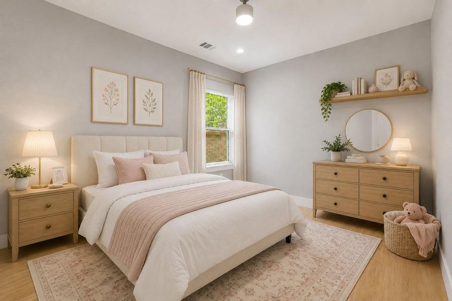 large bedroom with walk-in closet